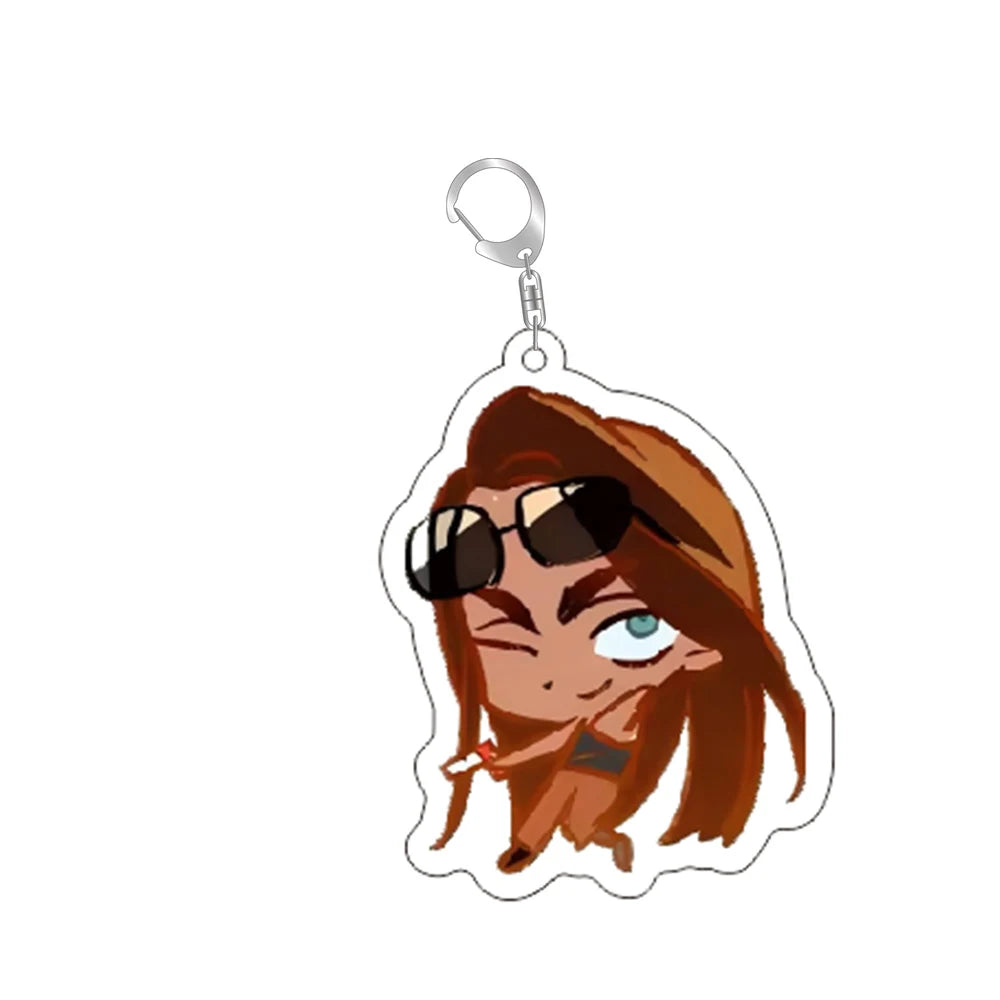 Popular Anime Alien Stage Chibis Keychains for Womens Accessories Bag Luka Ivan Till Mizi Hyuna Sua Keyrings Jewelry Fans Gifts