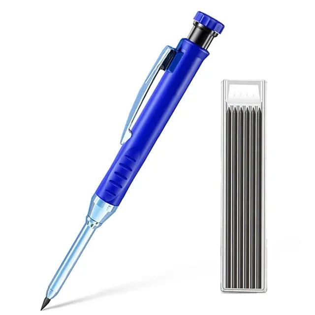 Solid Carpenter Mechanical Pencil with Sharpener Woodworking Tools 2.8mm 3 Colors Refill Construction Tools Stationery Supply