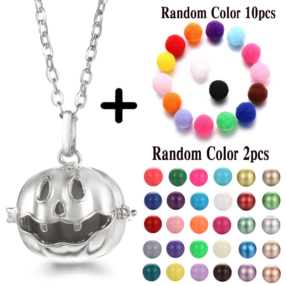 Mexico Chime Music Ball Caller Aromatherapy Necklace Essential Oil Diffuser Tree Of Life Cage Exquisite Zircon Pendant Jewelry