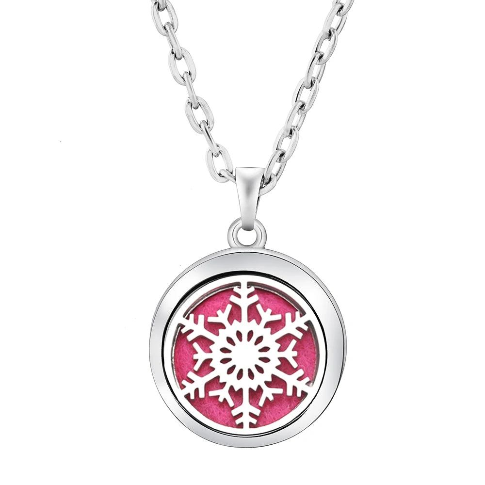 New Stainless Steel Fashion Tree Of Life  Aromatherapy Necklace Essential Oil Diffuser Perfume Locket Pendant Women Jewelry Gift