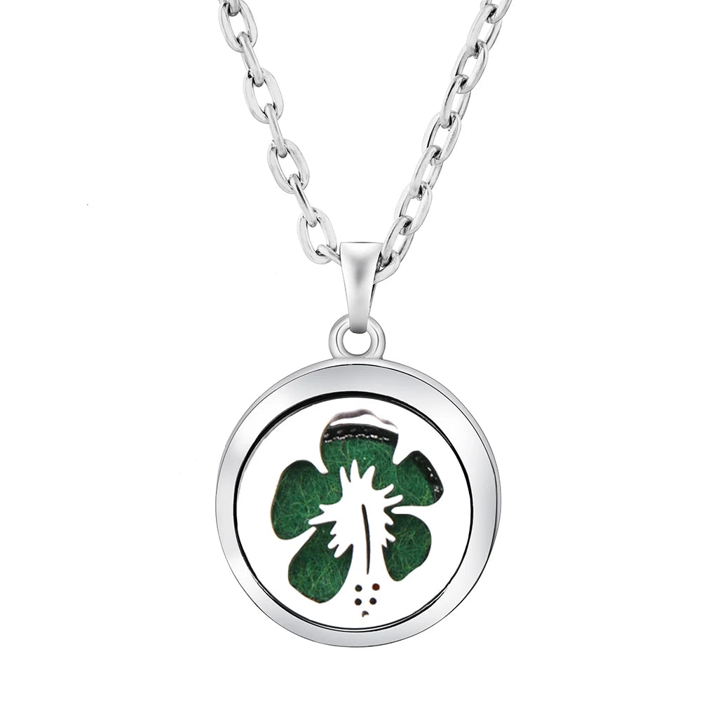 New Stainless Steel Fashion Tree Of Life  Aromatherapy Necklace Essential Oil Diffuser Perfume Locket Pendant Women Jewelry Gift
