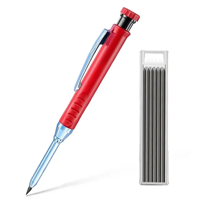 Solid Carpenter Mechanical Pencil with Sharpener Woodworking Tools 2.8mm 3 Colors Refill Construction Tools Stationery Supply