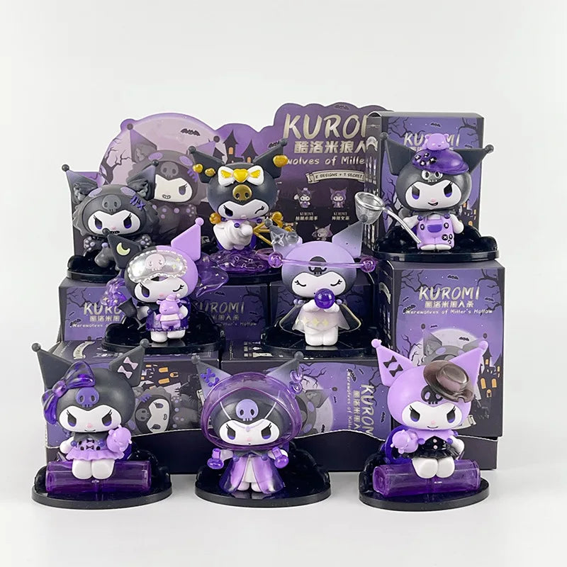 Kuromi Blind Box Werewolf kill Series Action Figure Dolls Anime Figures Surprise Bag Cute Model Fans Collection Toy