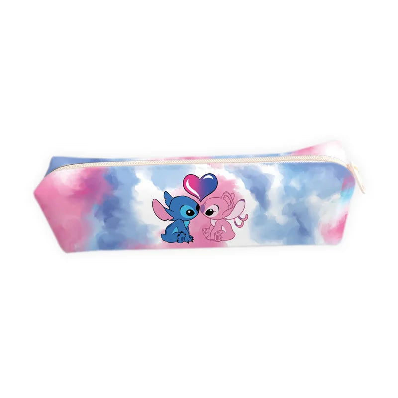 Disney Stitch Anime Pencil Case Stitch Print Pen Bag  Cartoon Students Storage Bag Stationery kids Toy Student Christmars Gift