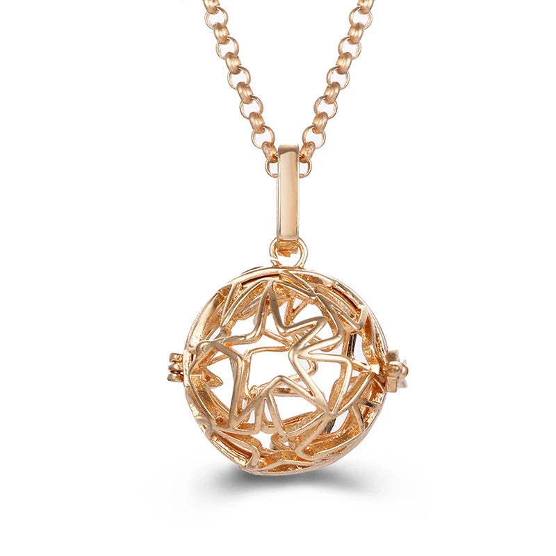 Mexico Music Ball Tree of Life Cage Pendant Vintage Aromatherapy Necklace Essential Oil Diffuser Perfume Locket Pregnant Jewelry