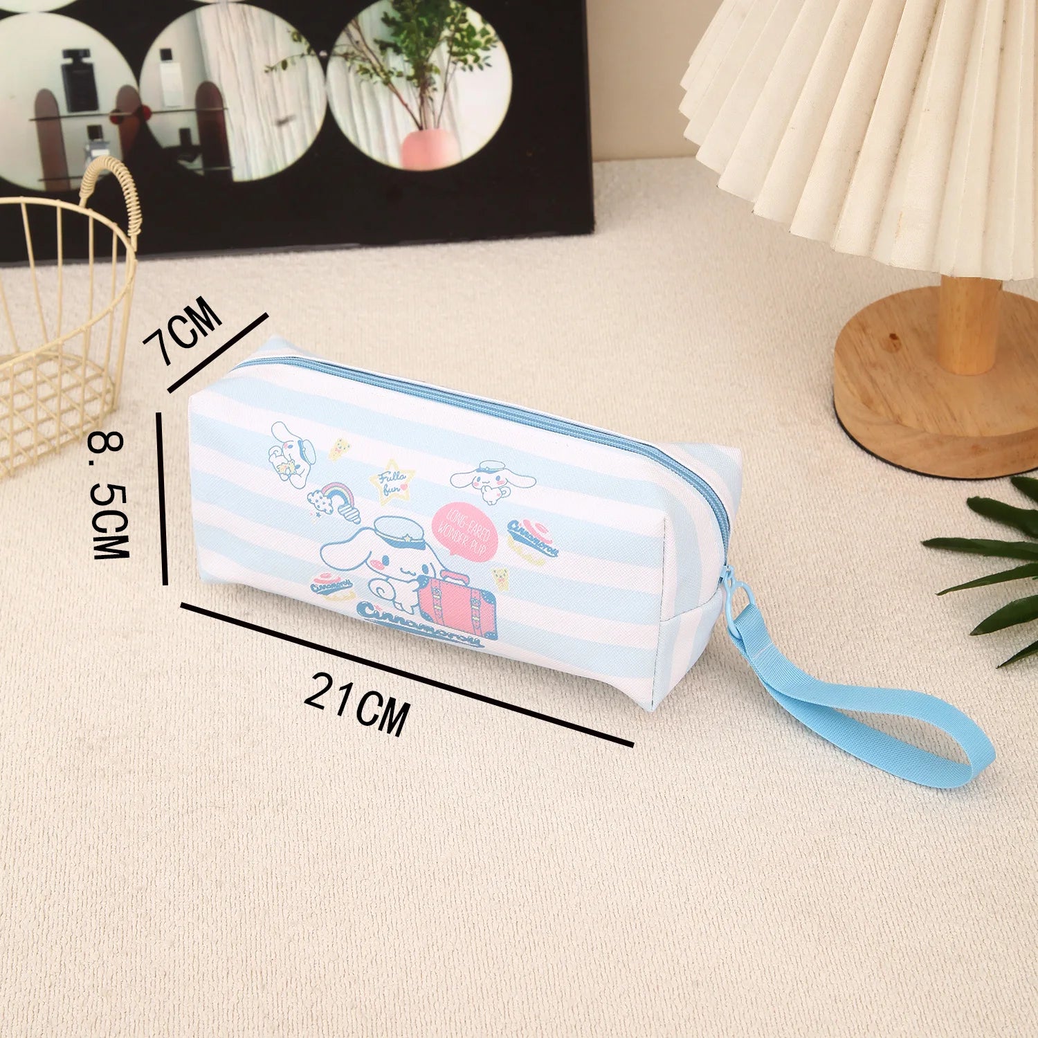 Sanrio Pencil Case Cinnamoroll Hello Kitty Kuromi Melody Stationery Bag PU Waterproof Pencils Bag Student Pencil Stationery