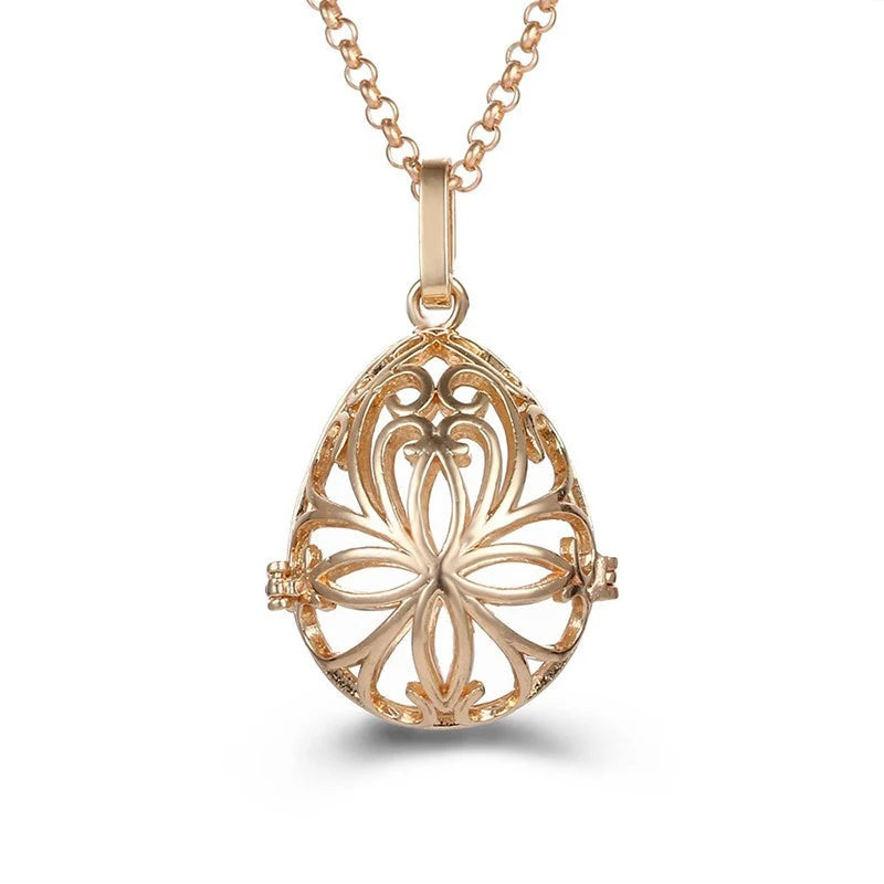 Mexico Style Tree Of Life Angel Necklace 16MM Music Ball Vintage Pregnancy Necklace Aroma Essential Oil Diffuser Locket Pendant
