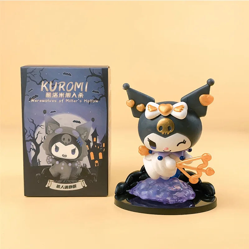 Kuromi Blind Box Werewolf kill Series Action Figure Dolls Anime Figures Surprise Bag Cute Model Fans Collection Toy