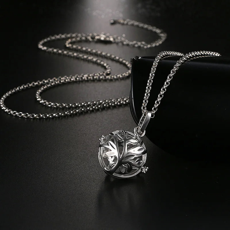 Mexico Chime Music Ball Caller Vintage Zircon Pendant Aromatherapy Essential Oil Tree Of Life Necklace Pregnant Fashion Jewelry