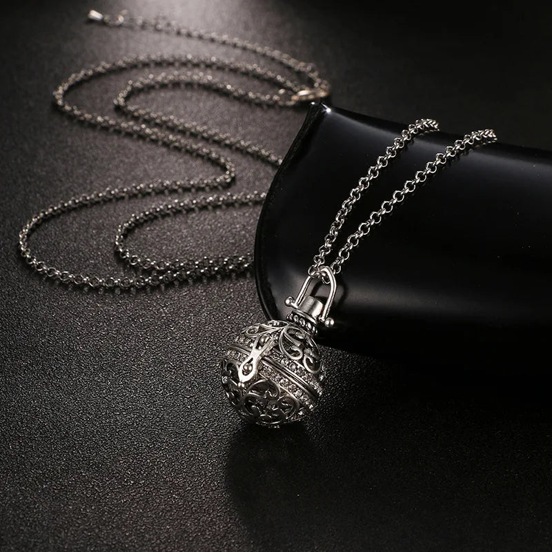 Mexico Music Ball Tree of Life Cage Pendant Vintage Aromatherapy Necklace Essential Oil Diffuser Perfume Locket Pregnant Jewelry