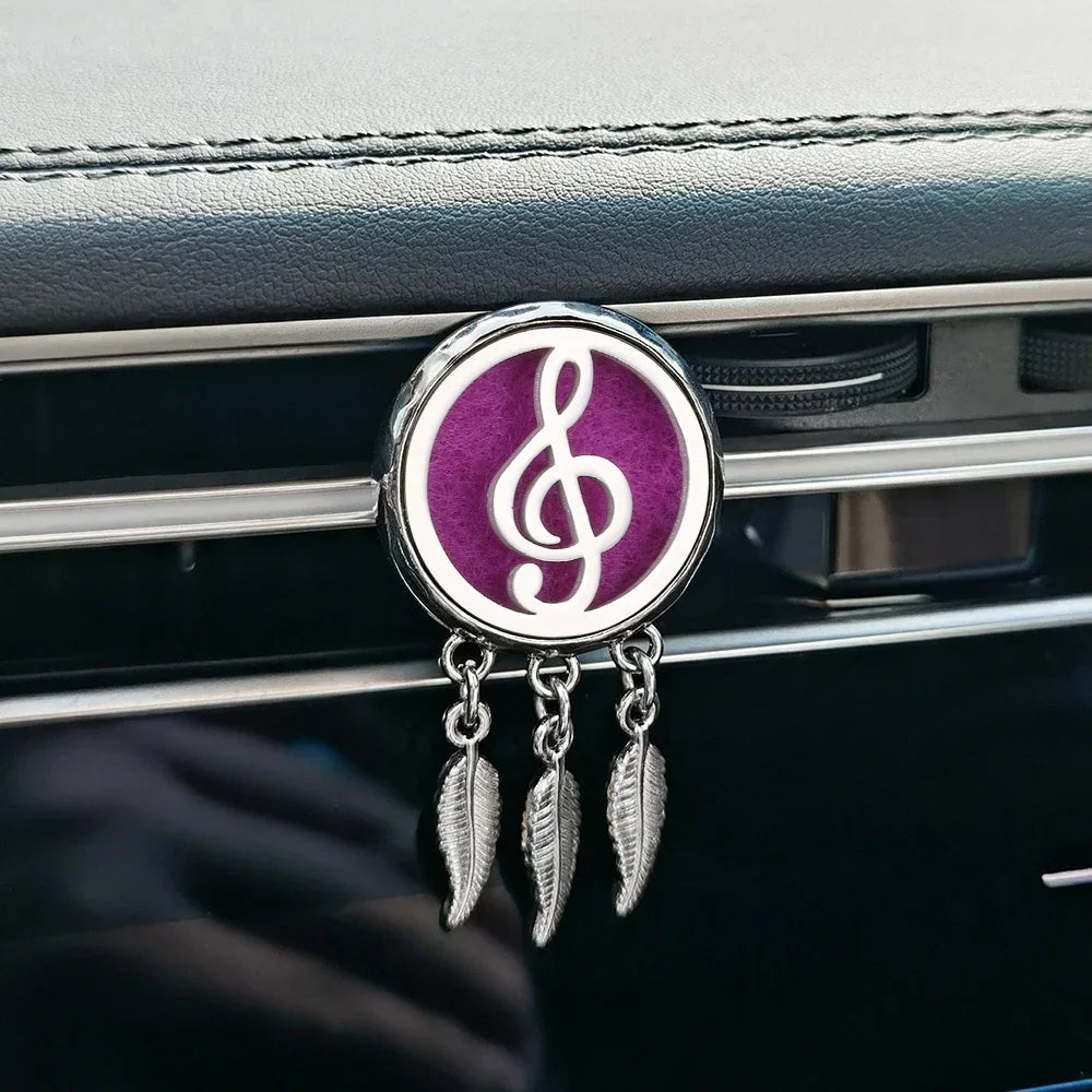 New Dreamcatcher Tree of Life Insert Car Aromatherapy Diffuser Pendant Leaf Tassel Car Air Outlet Essential Oil Diffuser Lockets