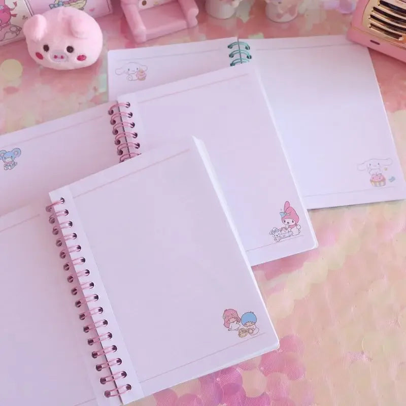 Kawaii Sanrio Hello Kitty My Melody Cinnamon Roll Notebook animation Notepad cartoon A6 Diary Student Stationery School supplies