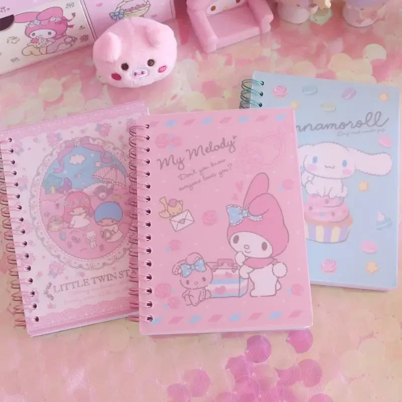 Kawaii Sanrio Hello Kitty My Melody Cinnamon Roll Notebook animation Notepad cartoon A6 Diary Student Stationery School supplies