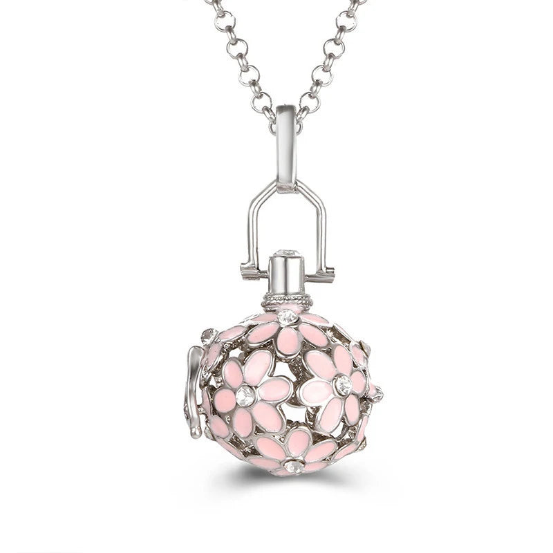 Mexico Music Ball Tree of Life Cage Pendant Vintage Aromatherapy Necklace Essential Oil Diffuser Perfume Locket Pregnant Jewelry