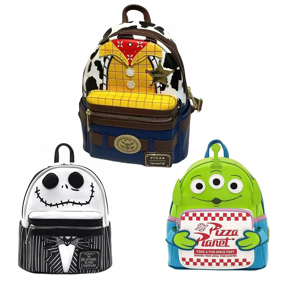 Toy Story Womens Double Strap Shoulder Bag Purse PU Backpack High Quality Cartoon Leisure Children's School Bag Gift